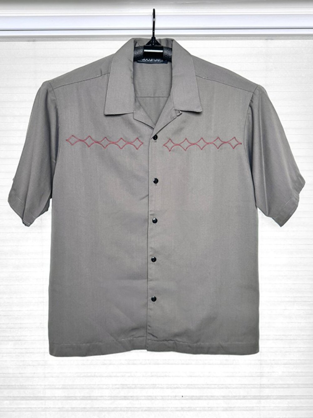 Vintage Men's Camp Shirt with hand stitched embroidery